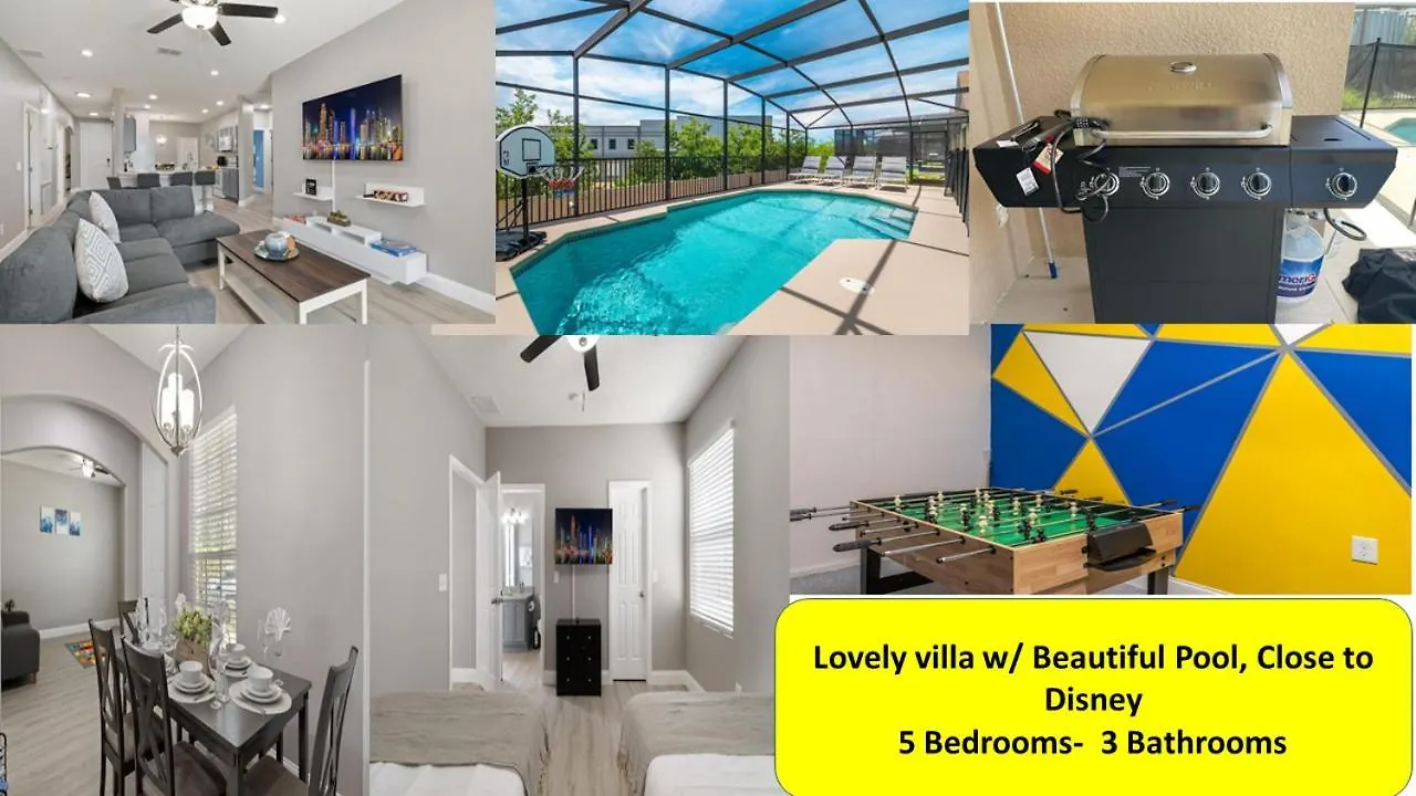 Lovely Villa With Beautiful Pool Close To Disney Давенпорт